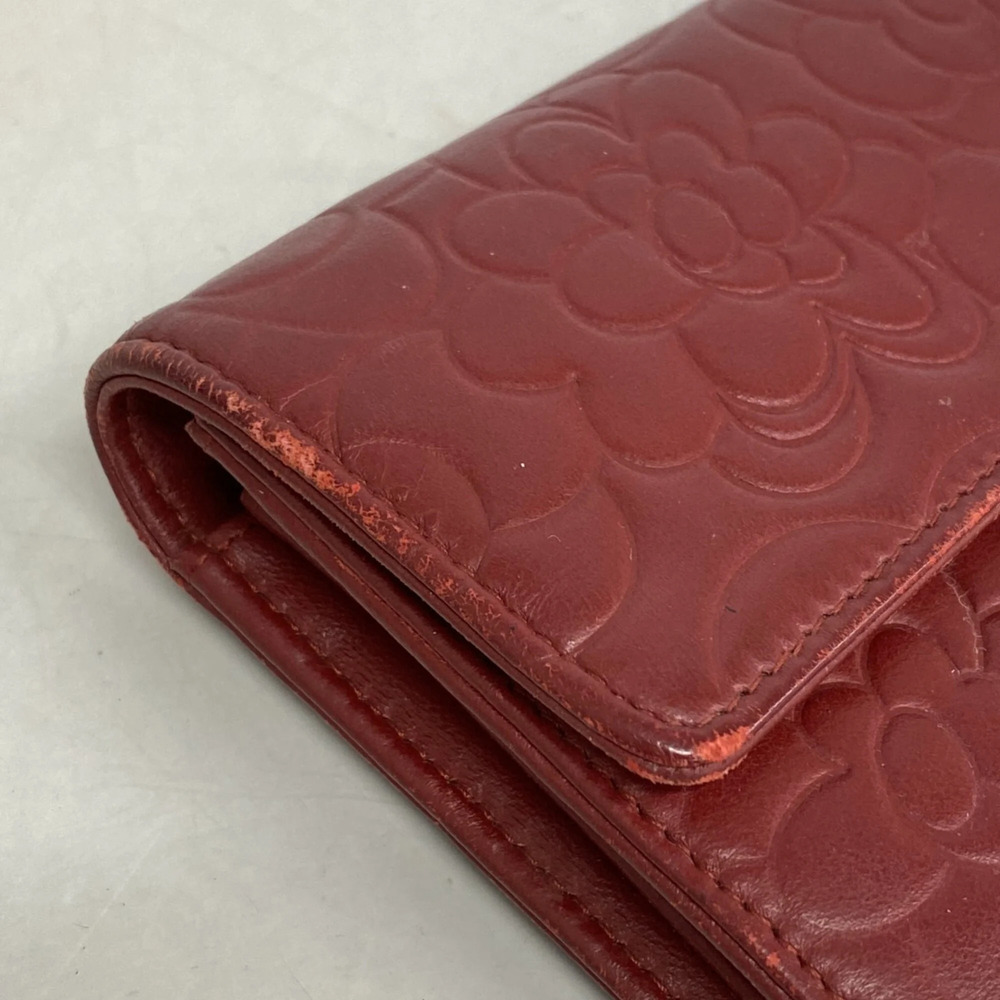 CHANEL Red Lambskin Leather Wallet - Picture 6 of 9